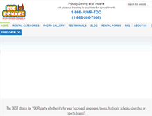 Tablet Screenshot of bigbouncefunhouserentals.com